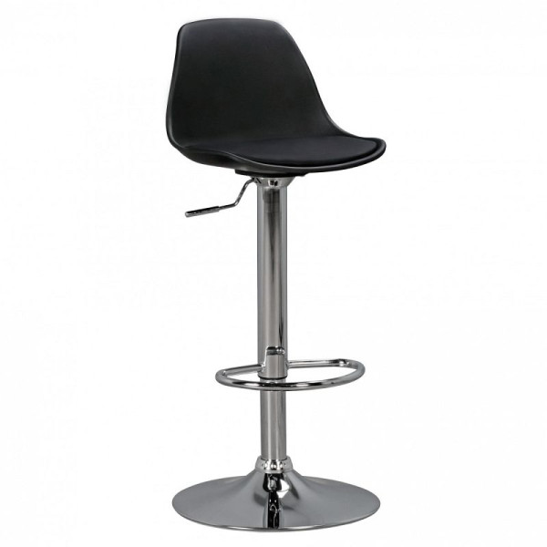 Amstyle Corsica tabouret de bar simili cuir noir, SPM2.001