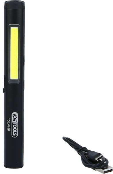 Lampe stylo en aluminium KS Tools avec pointeur laser et lumière UV, 150.4400
