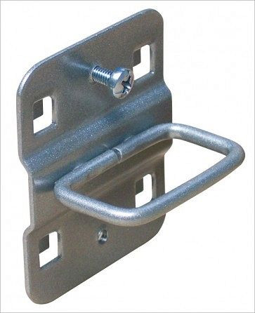 Porte-pince mural perforé ADB, adapté à la perforation Euro (10x10mm / 38x38mm), Ø : 4 mm, couleur : aluminium, RAL 9006, 35 mm, 23146
