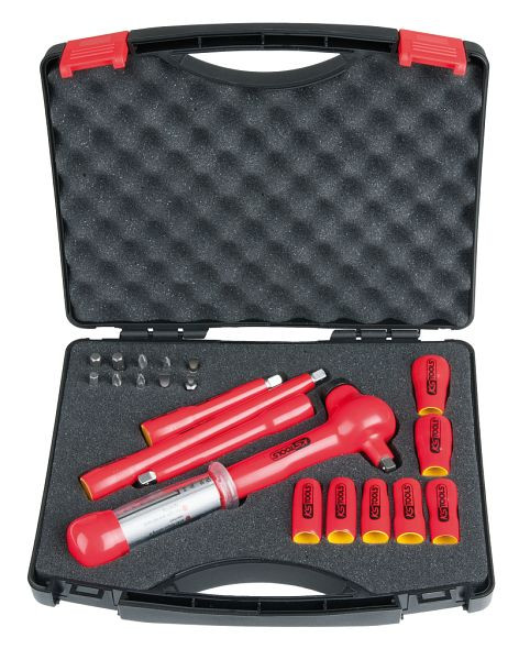 KS Tools Jeu de clés à douilles 1/4" avec outils isolés, 21 pièces, 117.1876