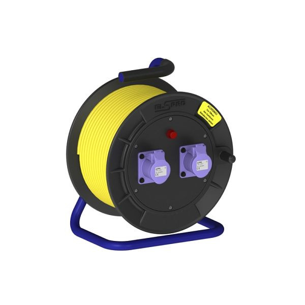 ELSPRO Kabeltrommel aus Vollgummi LRX, Ausgang: 2 CEE 24 V, Länge: 33 m, Querschnitt 2 x 2,5 mm², 4X01122