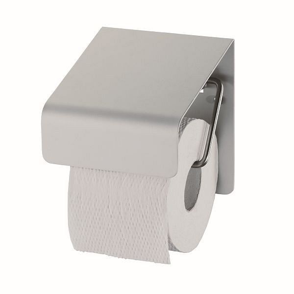 Porte-papier toilette Air Wolf, série Omicron II, H x L x P : 150 x 130 x 130 mm, aluminium anodisé, 35-711