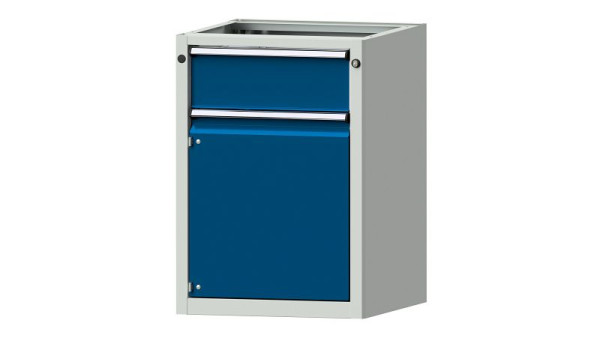 Armoire de base pour établis ANKE, modèle 2402 V, 570 x 615 x 800 mm, RAL 7035/5010, 402.029