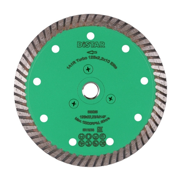 Disque à tronçonner diamanté Distar Turbo 125 M14F Elite, 10179023011