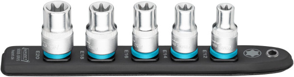 Hazet SmartRail, carré, creux 12,5 mm (1/2 pouce), profil extérieur TORX®, nombre d'outils : 5, 900E-SR/5