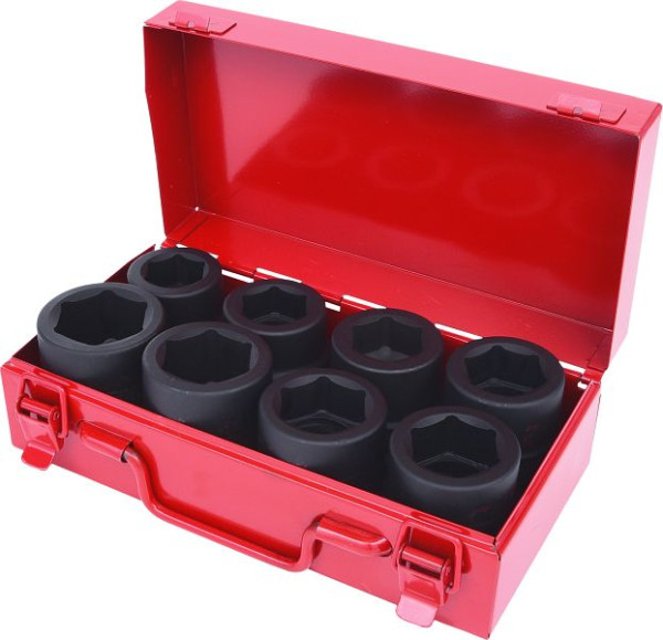 KS Tools Jeu de douilles à chocs à six pans creux 1", courtes, 8 pièces, 515.0610