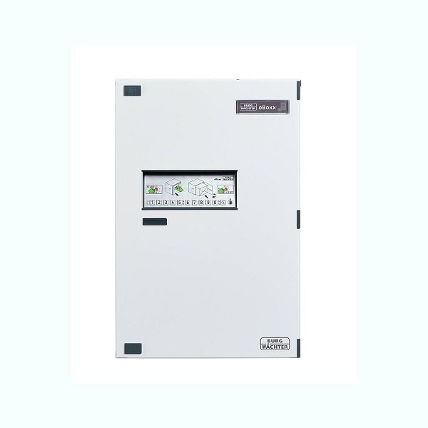 Boîte à colis BURG-WÄCHTER eBoxx E 635 W, 2 x piles, 2 x clés de secours, HxLxP (extérieur) : 575 x 380 x 450 mm, blanc, 41920