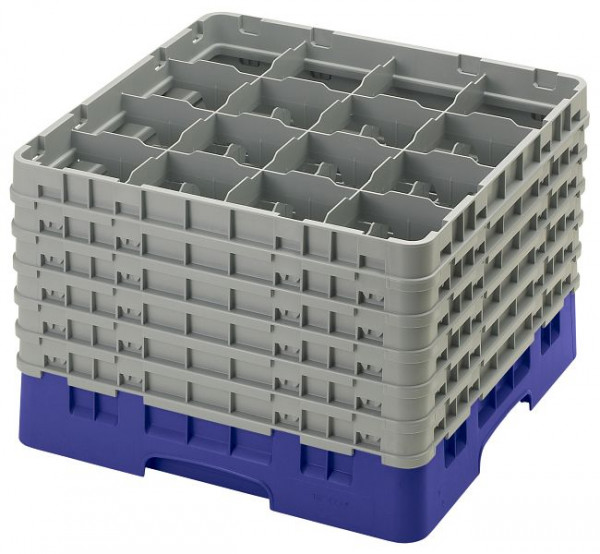 Panier de lavage Cambro 16 compartiments Camrack® bleu marine, paquet de 2, 16S1214186