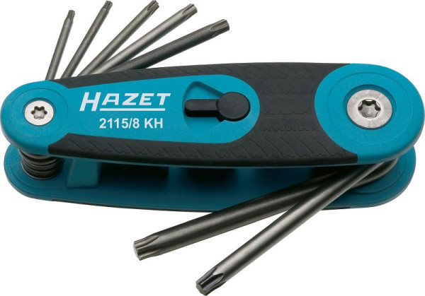 Jeu de tournevis coudés Hazet, profil intérieur TORX®, pour profil à six pans creux T 9, T 10, T 15, T 20, T 25, T 27, T 30, T 40, 2115/8KH