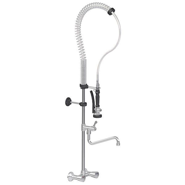 Vaiotec TOPLINE Spray vaisselle avec bec orientable & 2 mitigeurs montage mural - deux trous, 10536