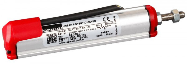 Potentiomètre linéaire SLPT modèle Opkon SLPT 75 D 5K 1M RD, 75mm, résistance 5 kOhm, OP1.10.0004