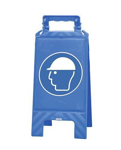 Écran d'avertissement Moravia, bleu, plastique, pour marquer les zones obligatoires, port du casque obligatoire, 252151