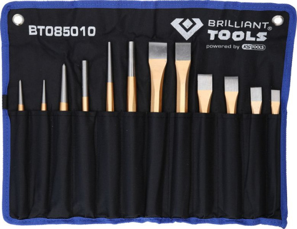 Jeu de burins et poinçons Brilliant Tools, 12 pièces, BT085010