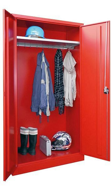 Armoire Pavoy 2 portes 1950/500/1000, poignée tournante, étagère à chapeau continue laquée, 1 tringle à vêtements, 31315-100-501-910735