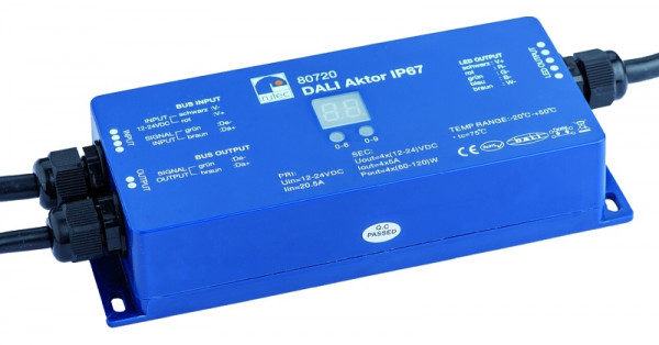 rutec Projekt Actionneur DALI IP67 4x1 canal 4 adresses, Actionneur DALI IP67 240W / 12V 480W / 24V, PHZ720