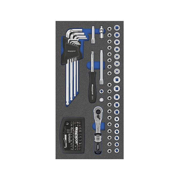 Module d'outils MATADOR : clé à douille 6,3 (1/4), 1/3 : 390 x 193 mm, hauteur : 45 mm, 8164 1201