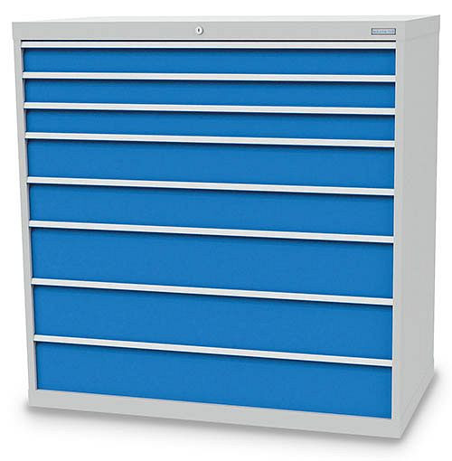 Armoire à tiroirs Bedrunka+Hirth, profondeur 736 mm, R 48-24, nombre de tiroirs : 8, dimensions en mm (LxPxH) : 1305 x 736 x 1319, 1313/0323V18