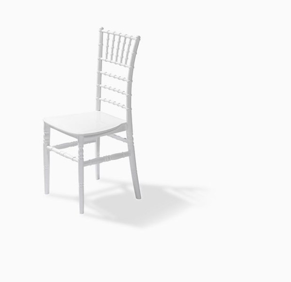 VEBA chaise empilable Tiffany blanc ivoire, polypropylène, 41x43x92cm (LxPxH), non fragile, 50410