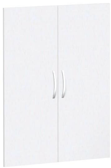 geramöbel jeu de portes battantes pour une largeur d'armoire de 800 mm, y compris amortisseur de porte, non verrouillable, 3 hauteurs de dossier, blanc, S-383700-W