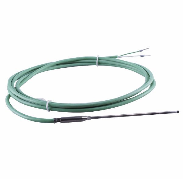 Thermocouple gainé JUMO, câble de compensation, 1xNiCr-Ni, 3.0x100mm, -200 à +1200°C, 00056813