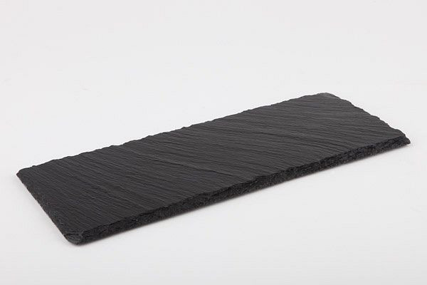 Planche en ardoise naturelle APS, 30 x 12 cm, épaisseur du matériau 5 mm, avec pieds antidérapants, 00988