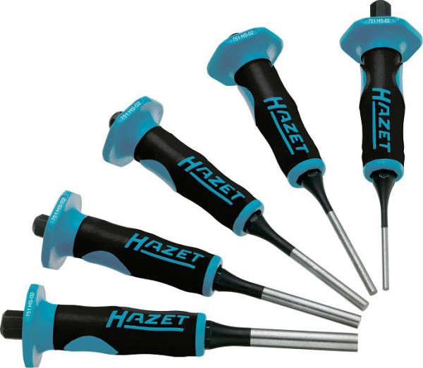 Jeu de chasse-goupilles Hazet, 150 mm, nombre d'outils : 5, 751HS/5