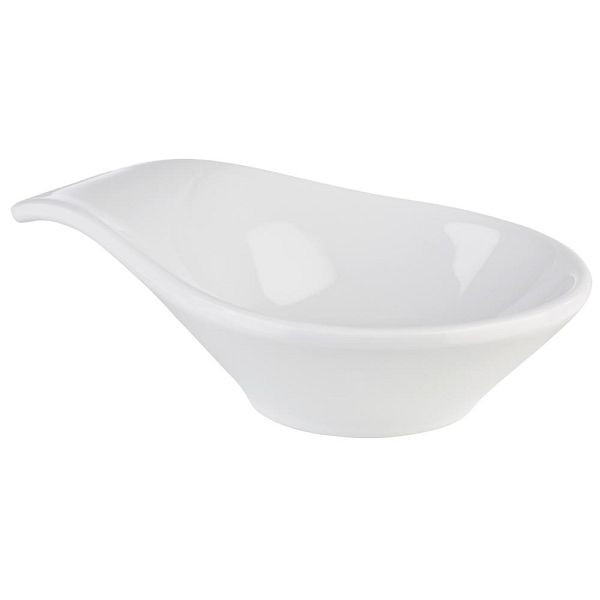 Bols APS "FRIENDLY", bols à trempette, bols à collation, en plastique recyclé (PET), 11,5 x 7,5 cm, hauteur 3 cm, 0,06 litre, blanc, lot de 12, 79039