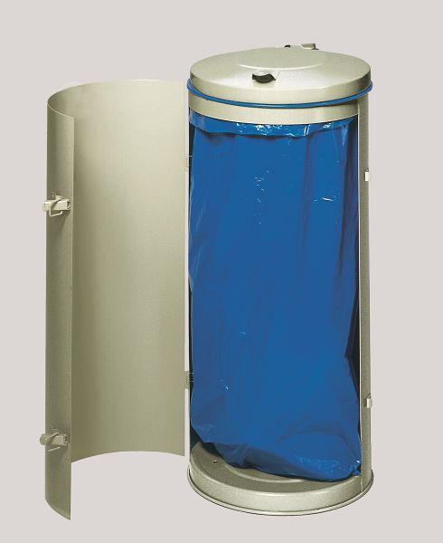 Poubelle compacte VAR 120 L avec porte simple battant, gris, 1520