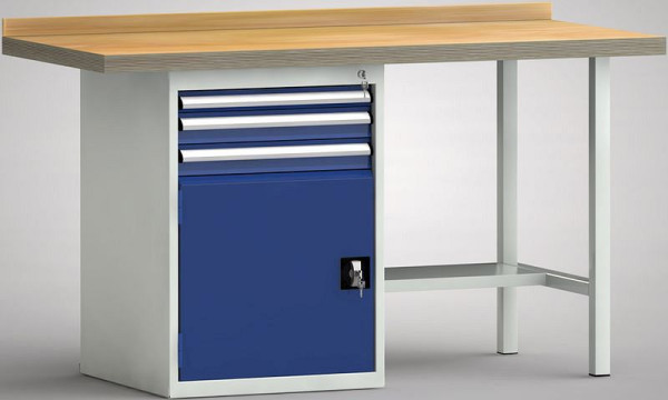 Etabli professionnel KLW - 1500 x 700 x 905 mm L x P x H (version ERGO), WP184E-1500M45-E7024