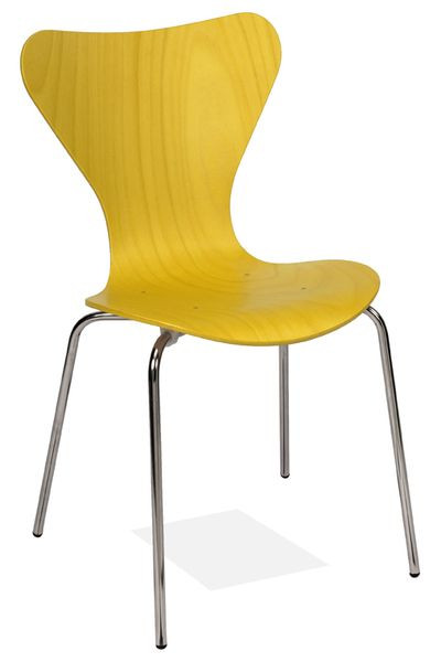 Kaiser-Sitzmöbel Chaise empilable élégante KS16-N4gb, couleur: jaune signalisation 1023, UE: 6 pièces, KS16-N4gb (jaune signalisation)