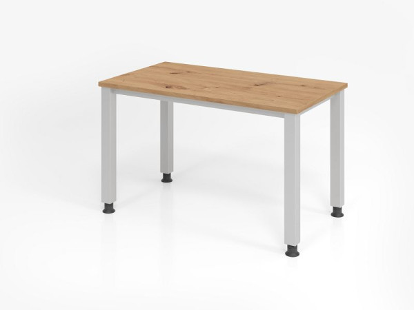 Bureau Hammerbacher QS612, 120 x 67 cm, plateau : chêne noueux, épaisseur 25 mm, chant ABS 2 mm, forme rectangulaire, VQS612/R/S