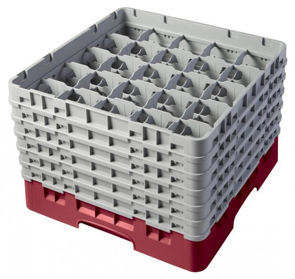 Panier de lavage Cambro 25 compartiments Camrack® 29,8 cm canneberge, lot de 2, 25S1114416