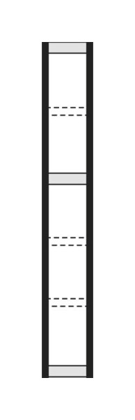 Kerkmann côté d'extrémité Stora, D 600 x H 2250 mm, argent/gris clair, 51266614