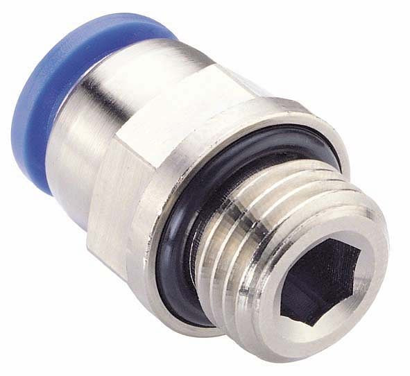 temporisateur B-GE-10-1/2-MSv-bl, raccord droit à visser, cylindrique avec joint torique, Ø tuyau : 10 mm, filetage : 1/2", UE : 10 pièces, 03016116