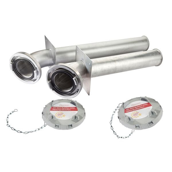 Kit de remplissage Solarbayer, raccords 45 degrés pour le stockage de pellets sur place, 330603500