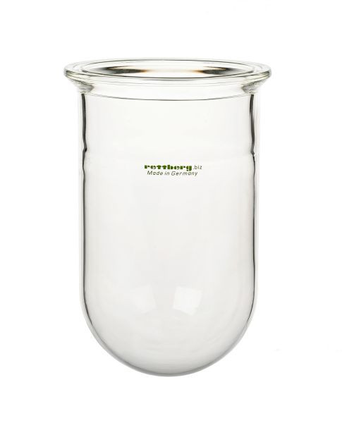 Récipient de réaction Rettberg, 5000 ml, bride DN 150, avec rainure, cylindrique, fond rond, verre borosilicaté 3.3, 134211273