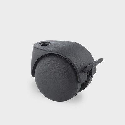 Roulette pivotante TENTE-ROLLEN avec frein, roue Ø 50 mm, capacité de charge 40 kg, hauteur 54 mm, D 65 Shore, AA25POI050L51-10