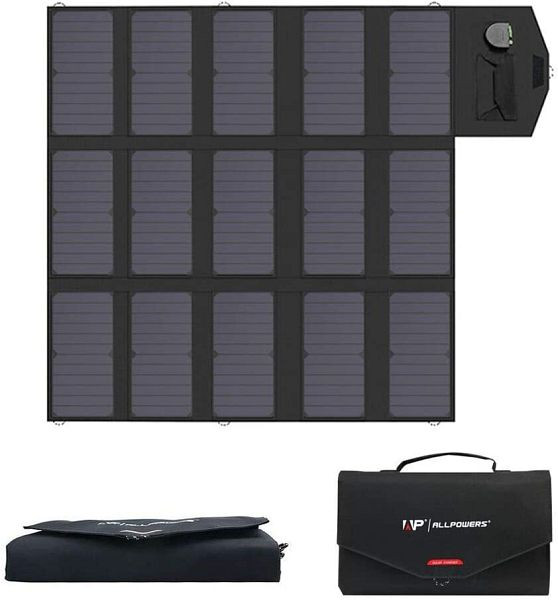 Panneau solaire pliable ALLPOWERS 100W pour centrale électrique portable avec 2 ports USB, SP012