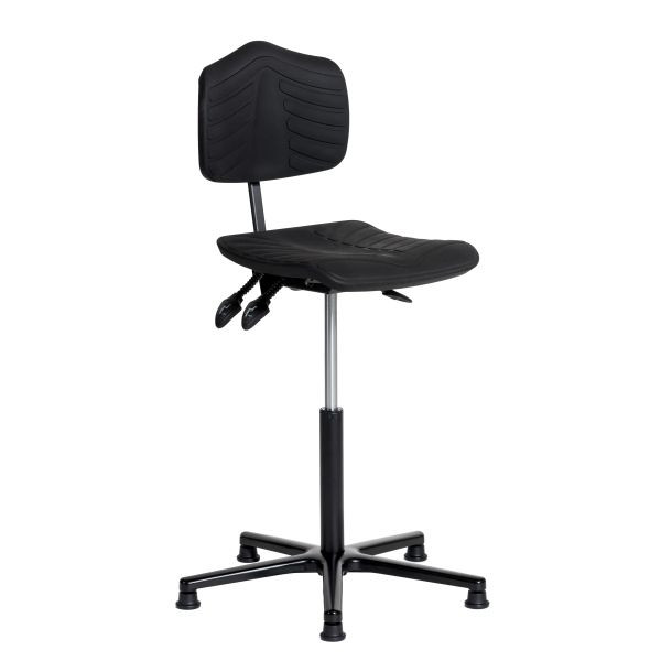 Chaise de travail SOFAME ERGOSOFT 2010 avec patins, hauteur d'assise 56-82, piètement aluminium, W050040005