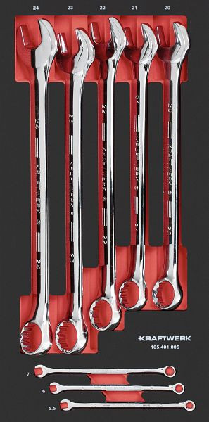 Jeu de clés mixtes Kraftwerk PRO LINE EVA 8 pièces. Insert 20x40, 105.401.005