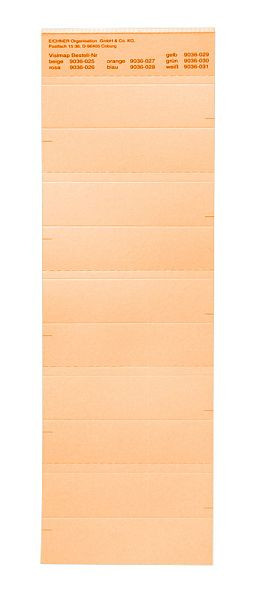 Étiquette Eichner pour la série VISIMAP, orange, UE : 250 pièces, 9036-00027