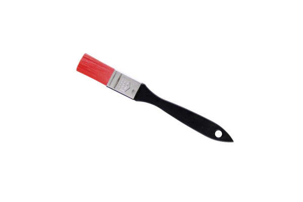 Pinceau de boulanger Schneider avec garniture en nylon rouge, 25 mm, manche en plastique noir avec trou de perçage, 200285