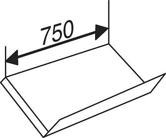 Étagère inclinée en acier Kerkmann Libra avec bord d'arrêt, L 750 x P 300 mm, gris clair, 52129811