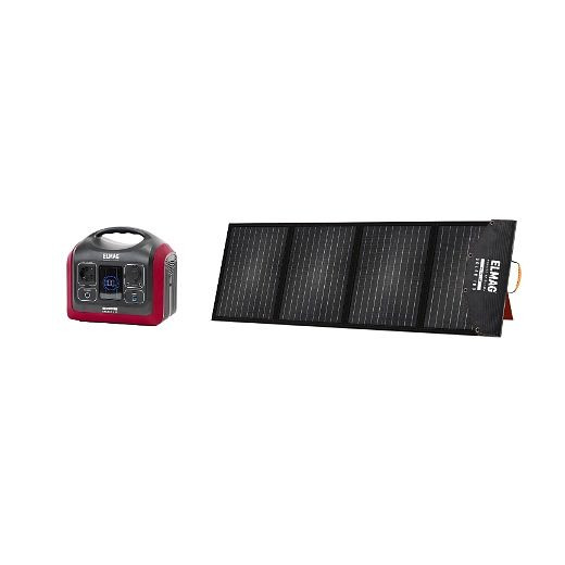 ELMAG Groupe électrogène solaire portable ENERGY 600 + SOLAR 100, 00401
