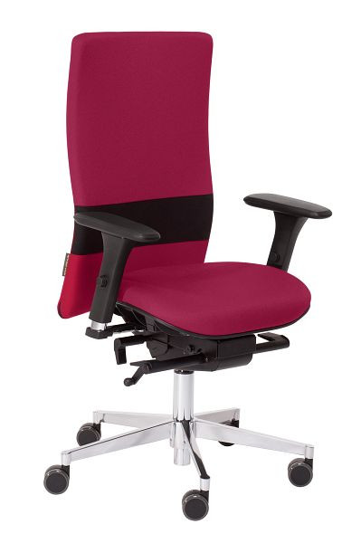 Chaise de bureau pivotante nexxtoffice Vita-Q avec accoudoirs 3D, base en aluminium, roulettes souples, Calypso, V-Q5-MA-WR-AN-Cal