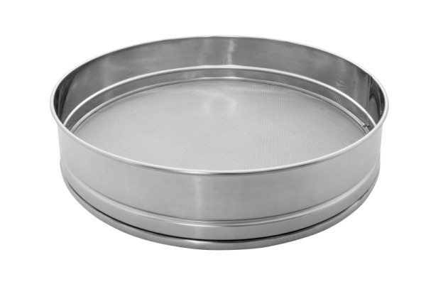 Tamis à farine et sucre Schneider en inox, Ø 400 mm, hauteur 80 mm, maillage 0,84 mm, 199222