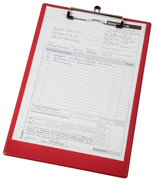 Presse-papiers Eichner DIN A4, rouge, UE : 12 pièces, 9015-00469