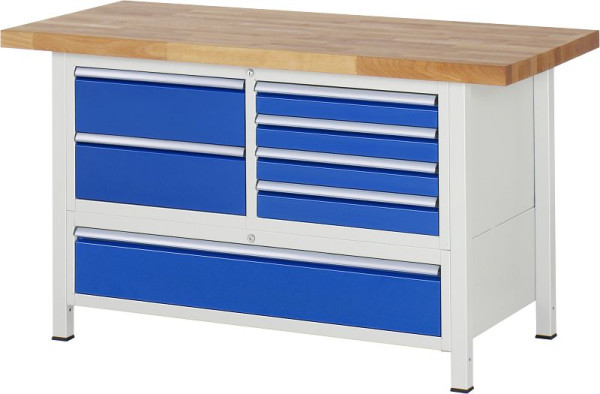 Etabli RAU série 8000 - modèle 8931, L1500 x P700 x H840-1040 mm, 13-8931A2-157B4H.11