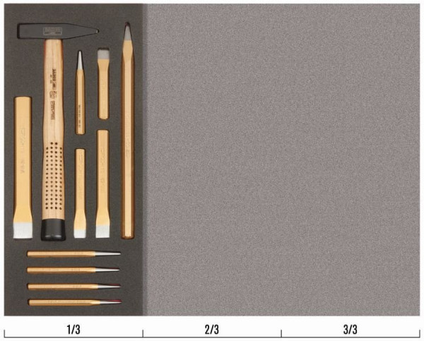 Insert Bahco 1/3, burin + chasse-goupille, 11 pièces, FF1E5003
