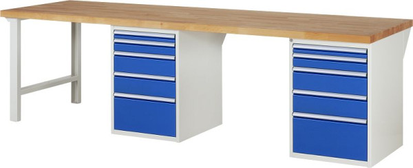 Etabli RAU série 7000 - modèle 7511-8, L3000 x P900 x H890 mm, base système L3000 x P850 x H850 mm, 03-7511A8-309B4M.11